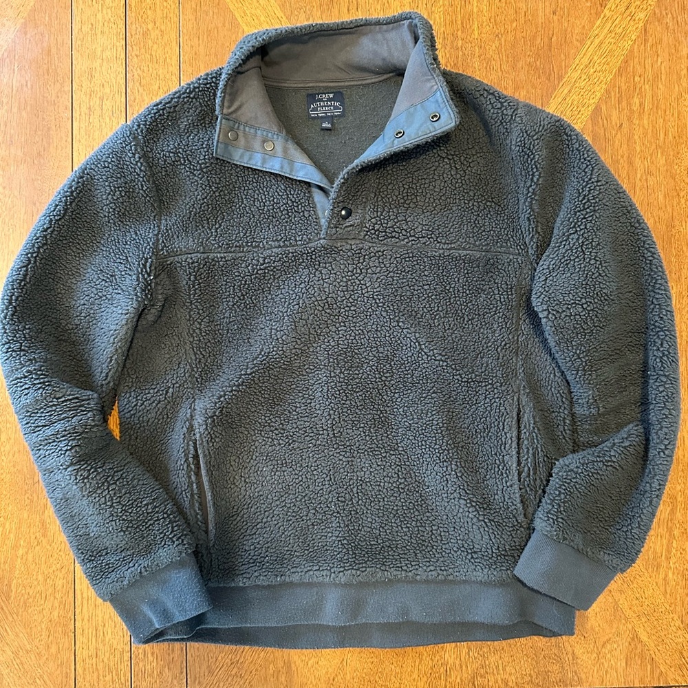 J. Crew Olive Fleece Pullover